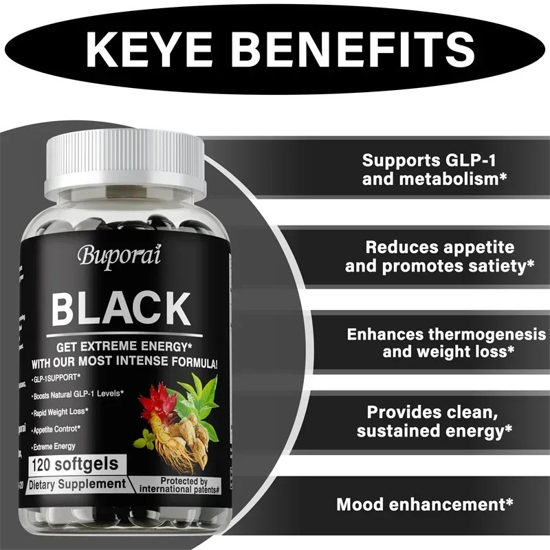 Black 120pcs – Regulates Appetite, Energy, Weight Management, Metabolism