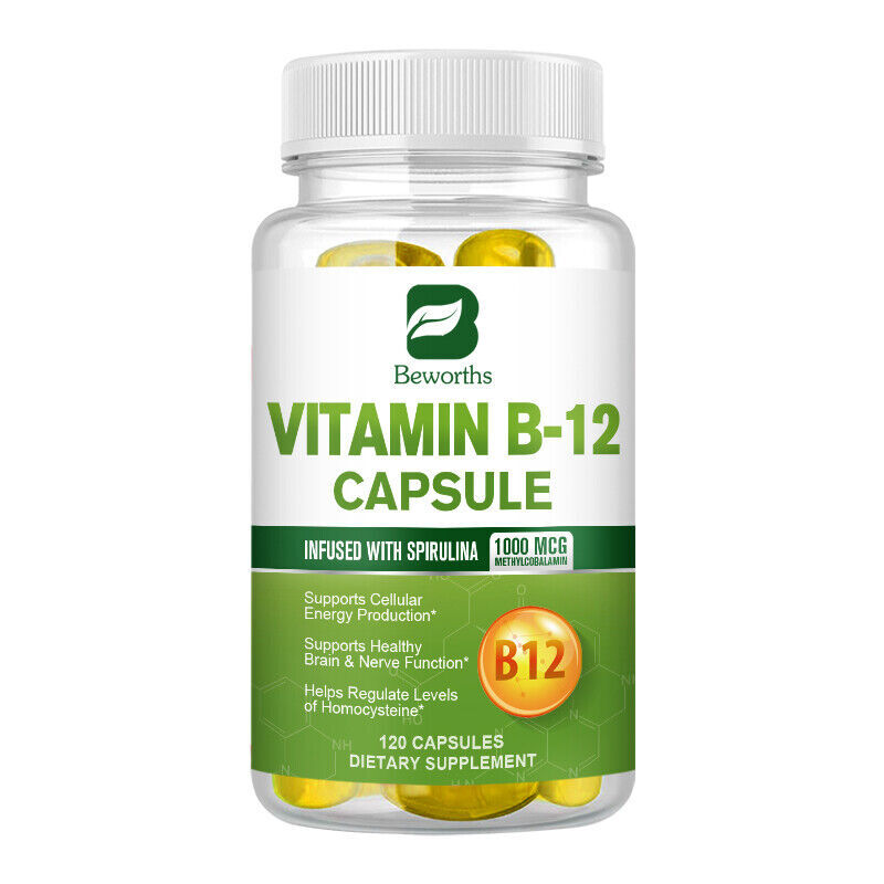 120 Capsules Vitamin B12 1000mcg,High Absorption Vitamin B-12 Energy Support