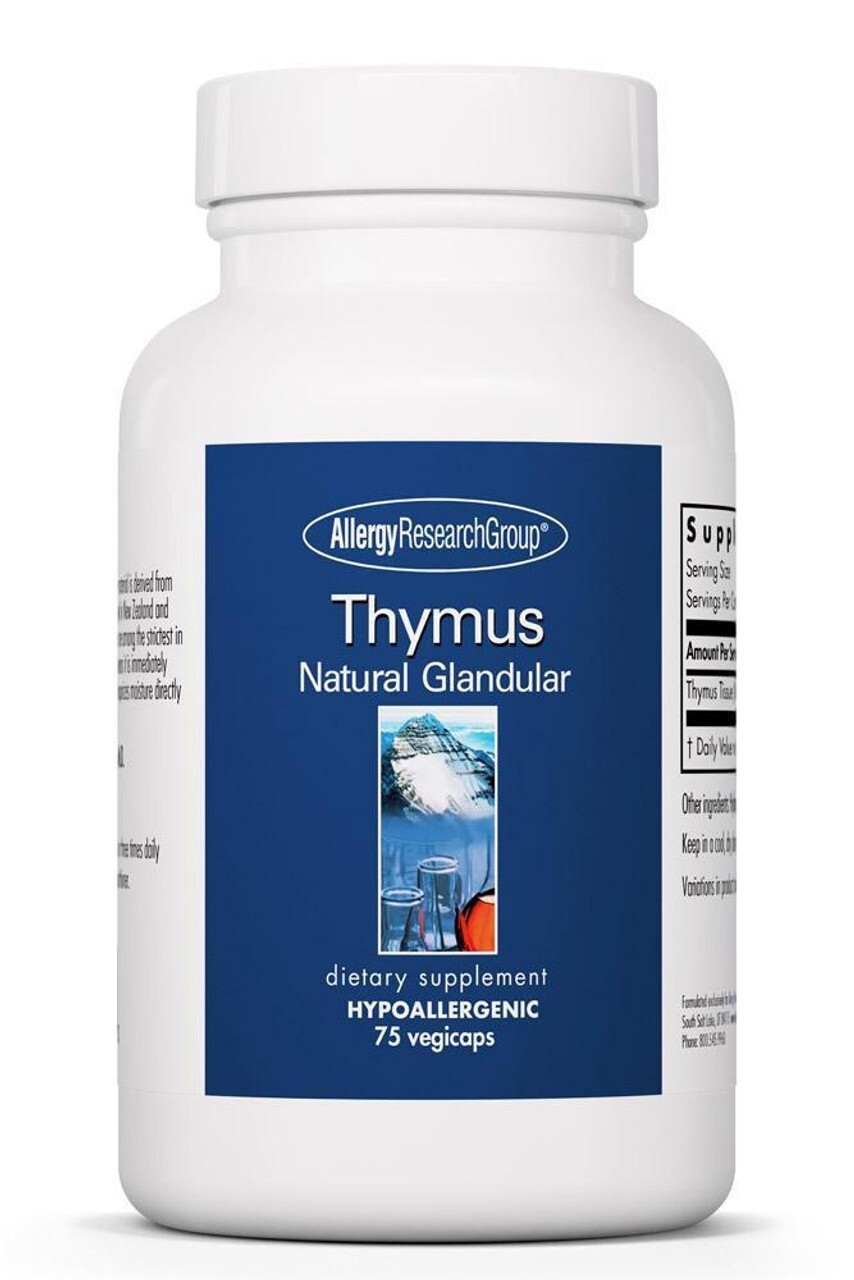 Thymus Natural Glandular 75 Capsules Allergy Research Group