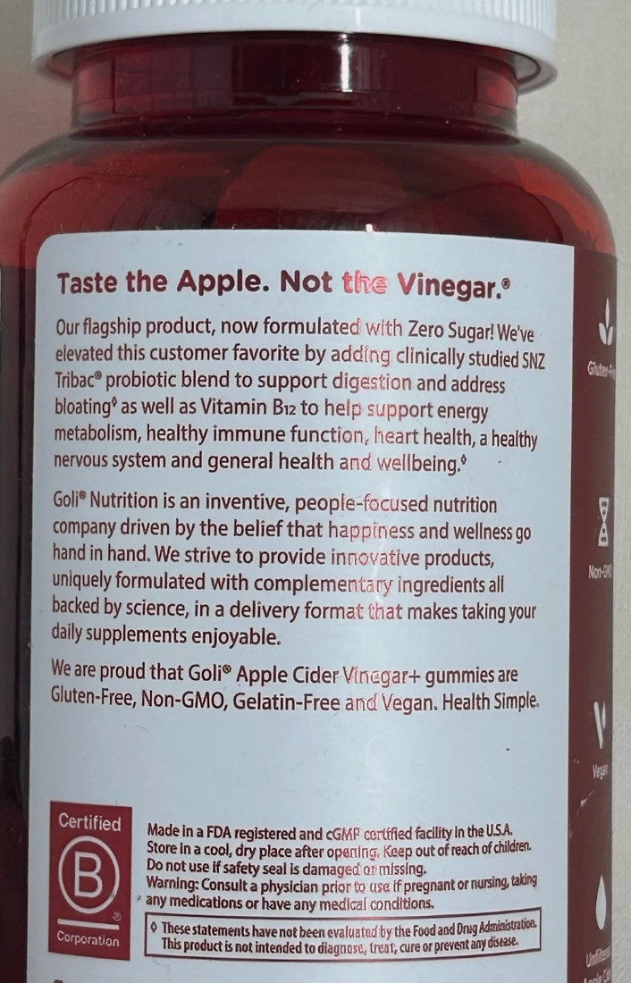 Goli Zero Sugar Apple Cider Vinegar Later NEW Sealed (LOT OF 2).