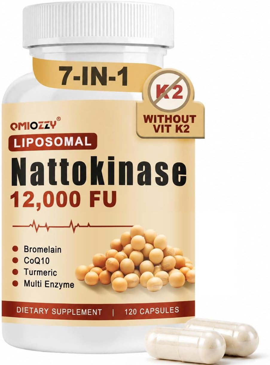 Nattokinase Supplement 12,000 FU, Liposomal Natto Kinase, Organic Fibrinolytic M