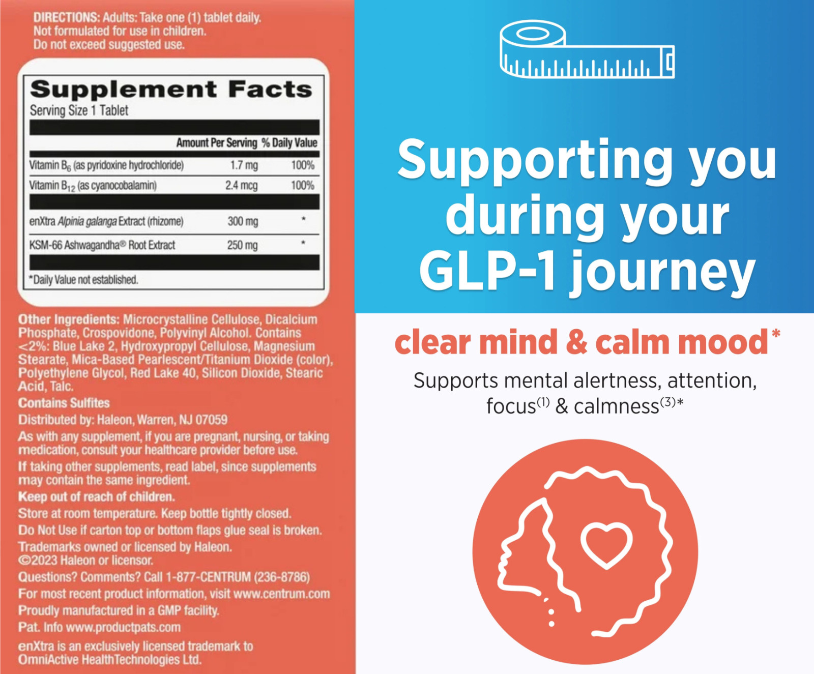 2 Pack Centrum Menopause Support (30 Tablets Each) Clear Mind Calm Mood Exp 3/26