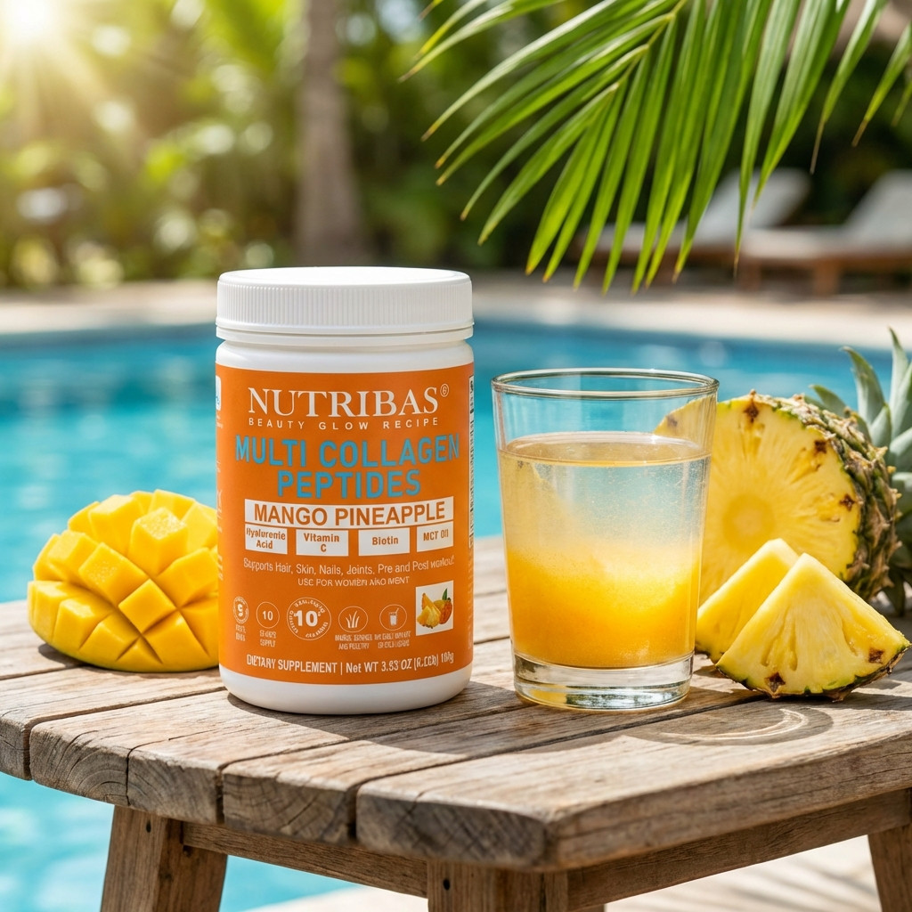 Protein Collagen Peptides Powder + Vitamin C, Bulk, Lot of 10 Mango Pineapple