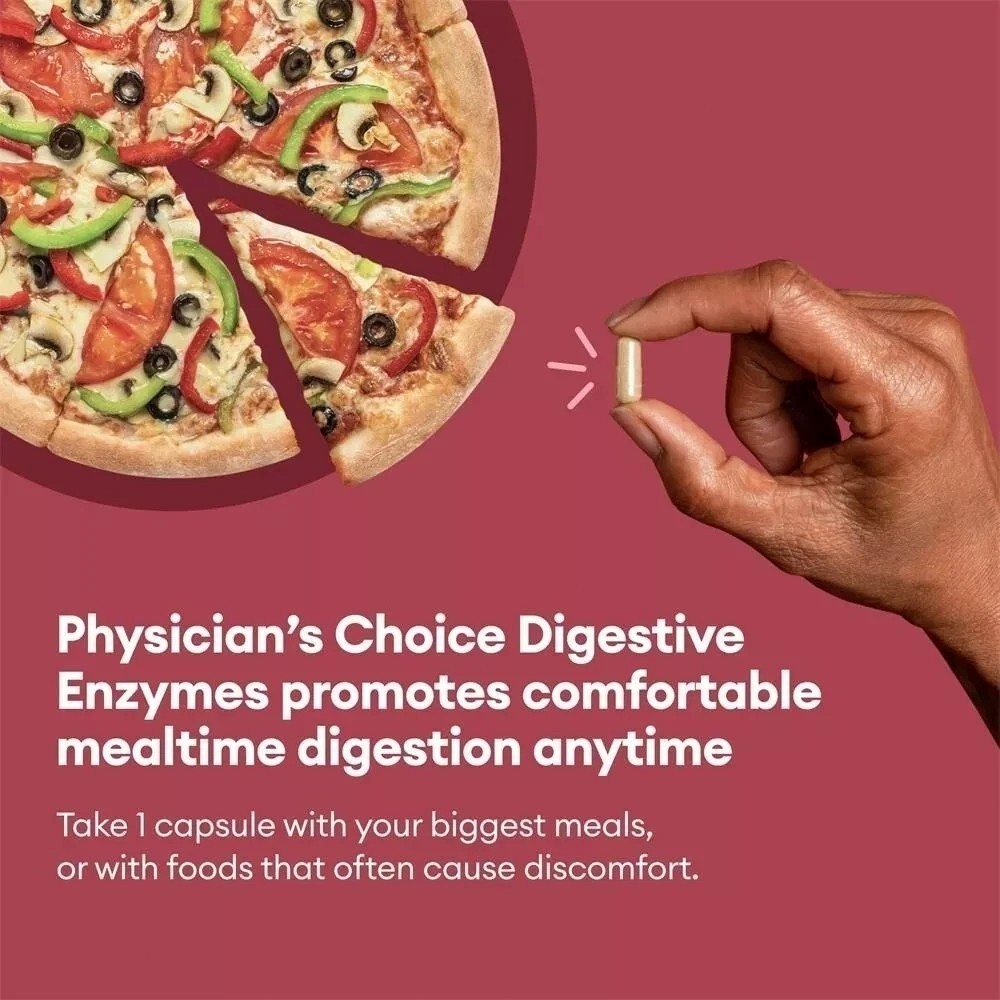 Physician’s CHOICE Digestive Enzymes – Multi Enzymes, Organic Prebiotics – 60 CT