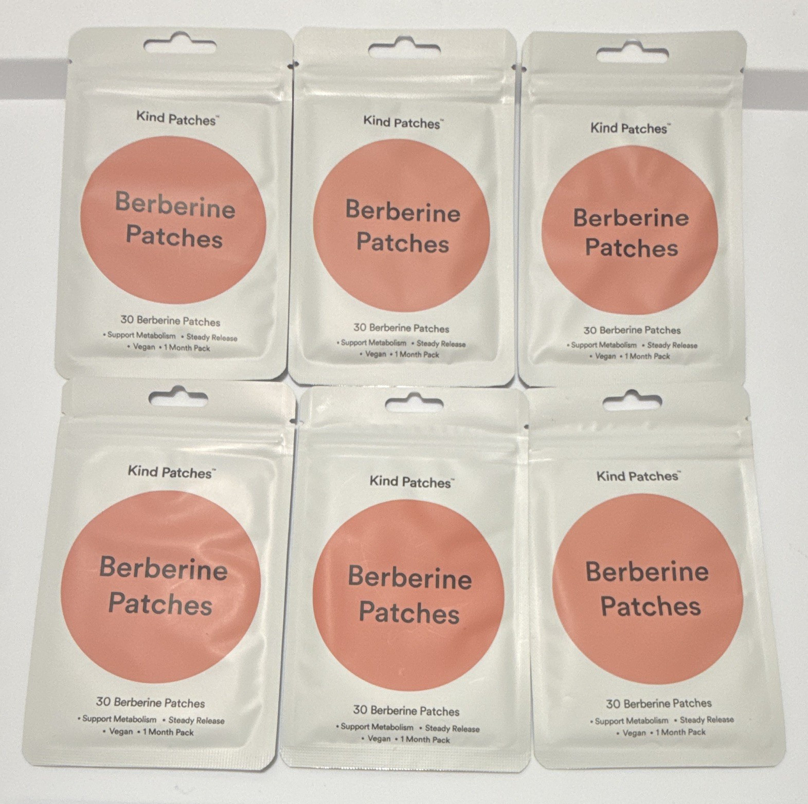 Kind Patches Berberine Patches 6 Pack Bundle 180 Total Patches New Sealed