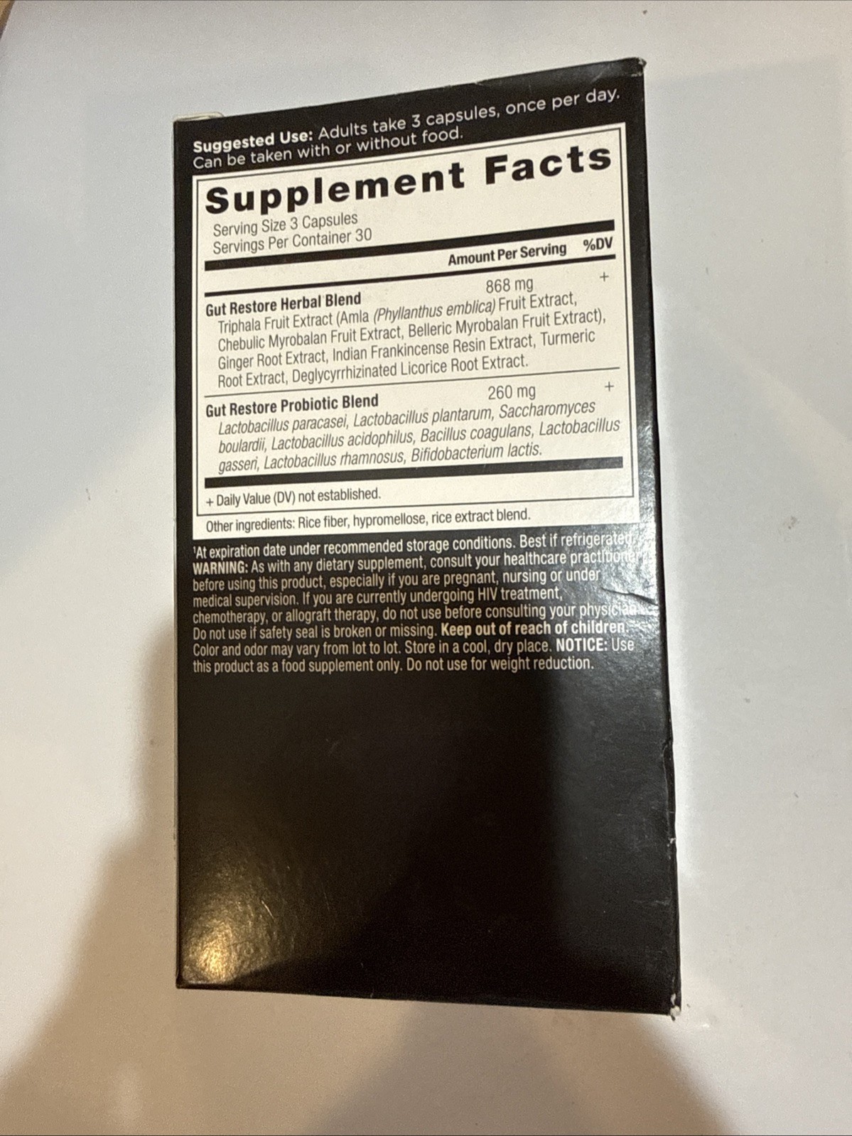 (4) Ancient Nutrition Probiotics Gut Restore Digestive 90 Capsules EXP 02/2026