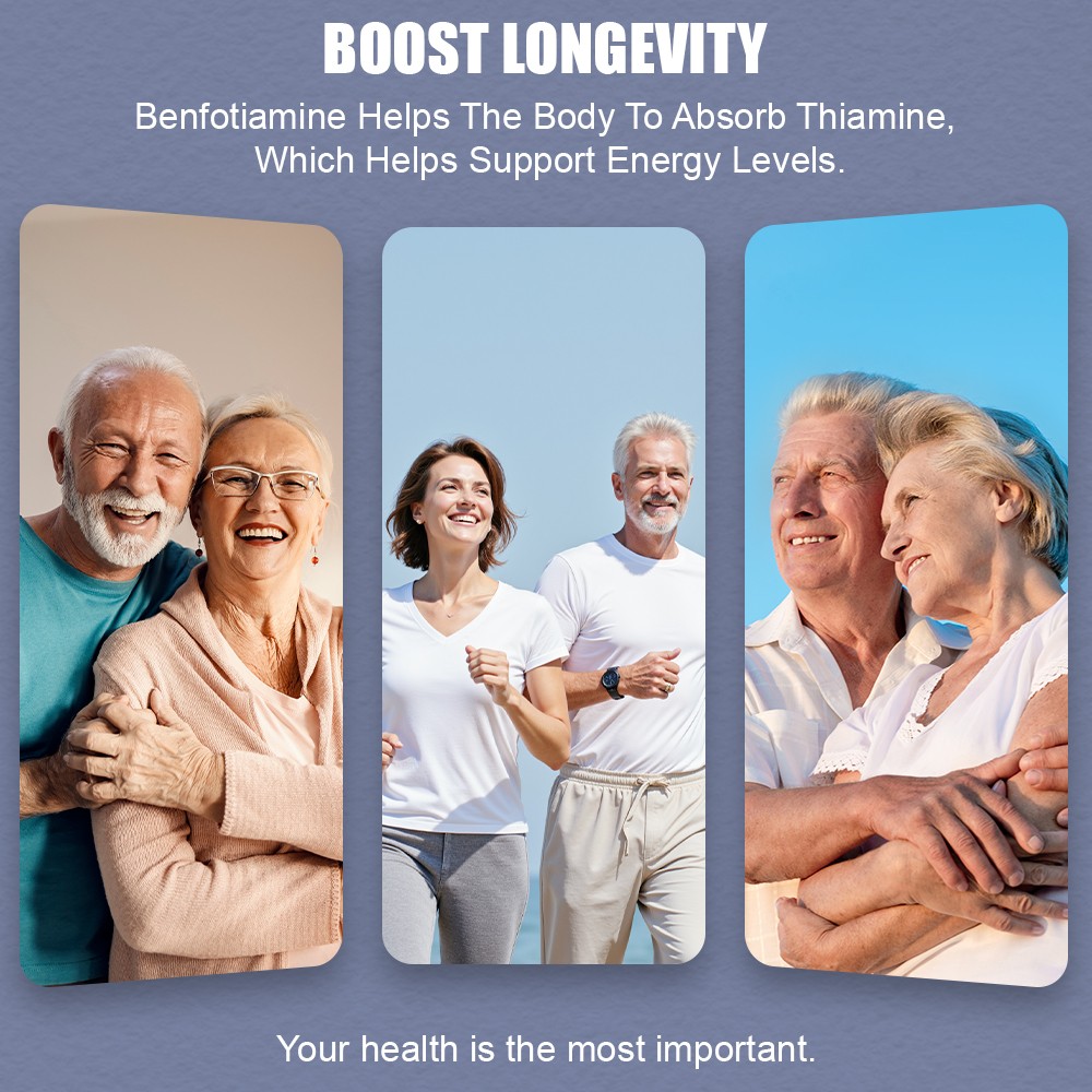 Benfotiamine 60 Capsules Fat Soluble Vitamin B1 Supplement