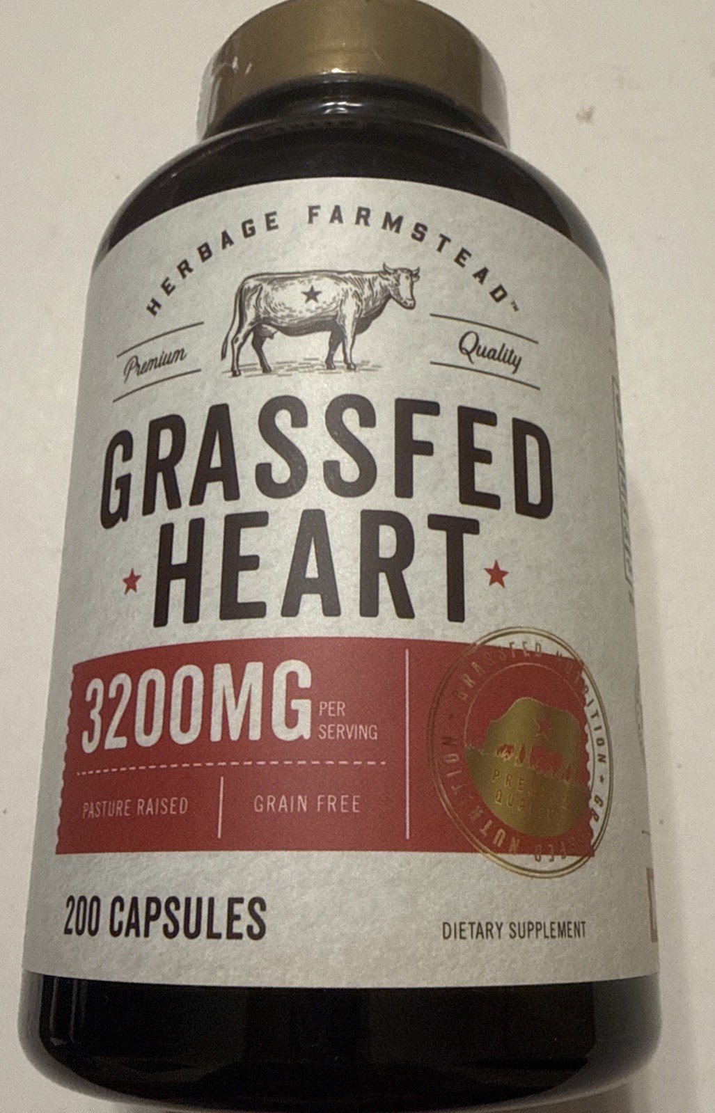 CARLYLE GRASS FED HEART-3200 MG 200 Capsules New. Exp-12/28