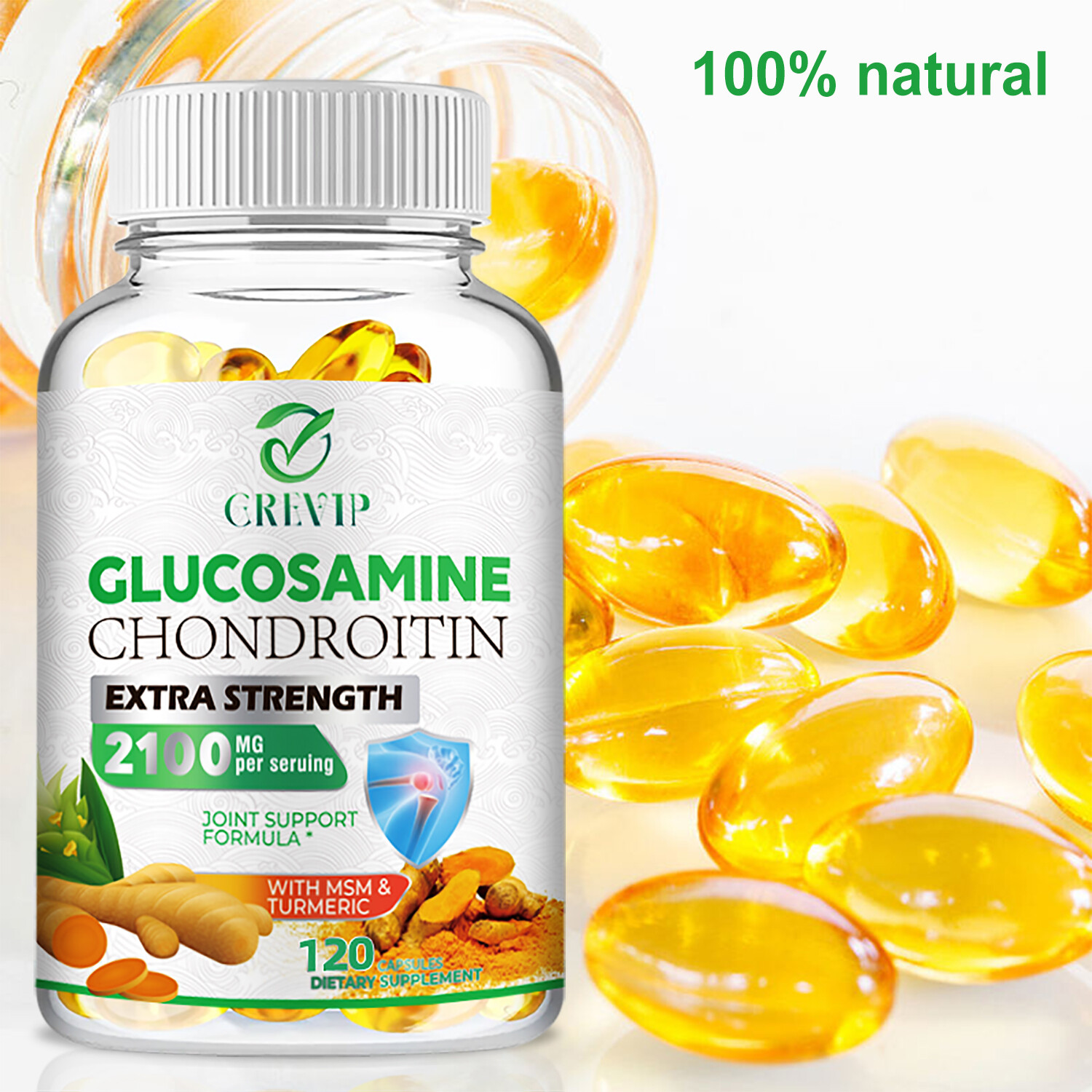 Glucosamine Chondroitin – Turmeric, MSM, Joint Support, Anti-Inflammatory