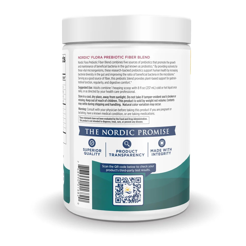 Nordic Naturals Nordic Flora Prebiotic Powder, 204 grams