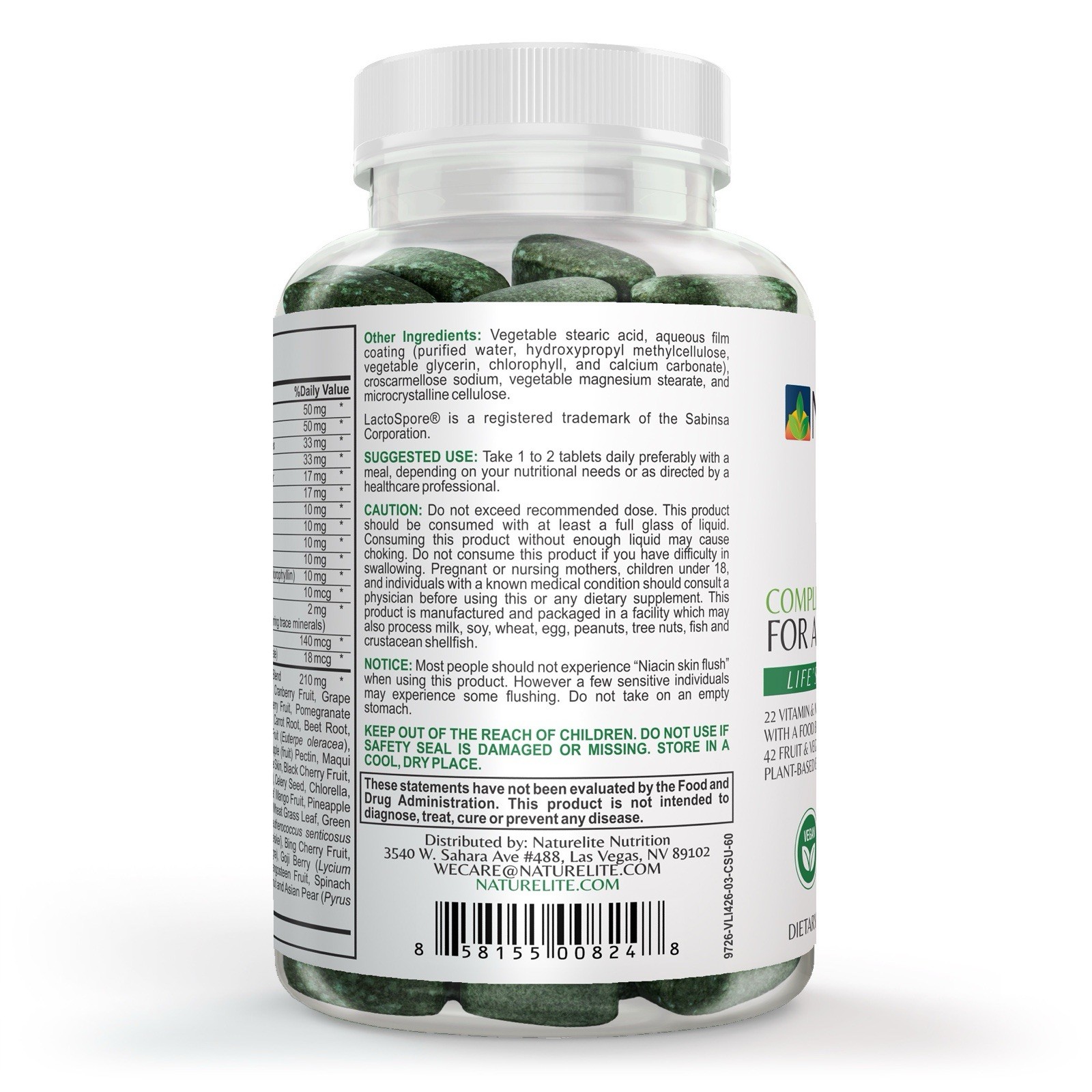 Ultimate Multivitamin Multimineral Superfood 42 Fruit and Vegetables For Adults