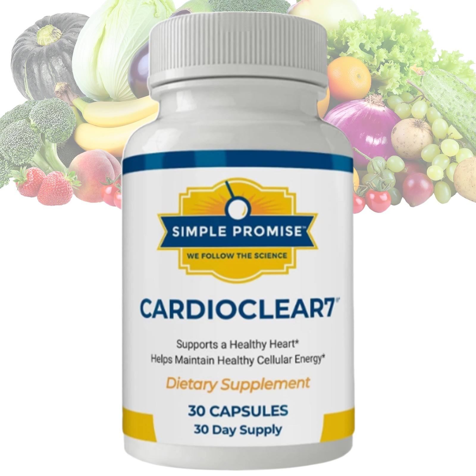 Daily CardioClear7 Heart Health , Circulation And Cellular Energy Support * 1 –
