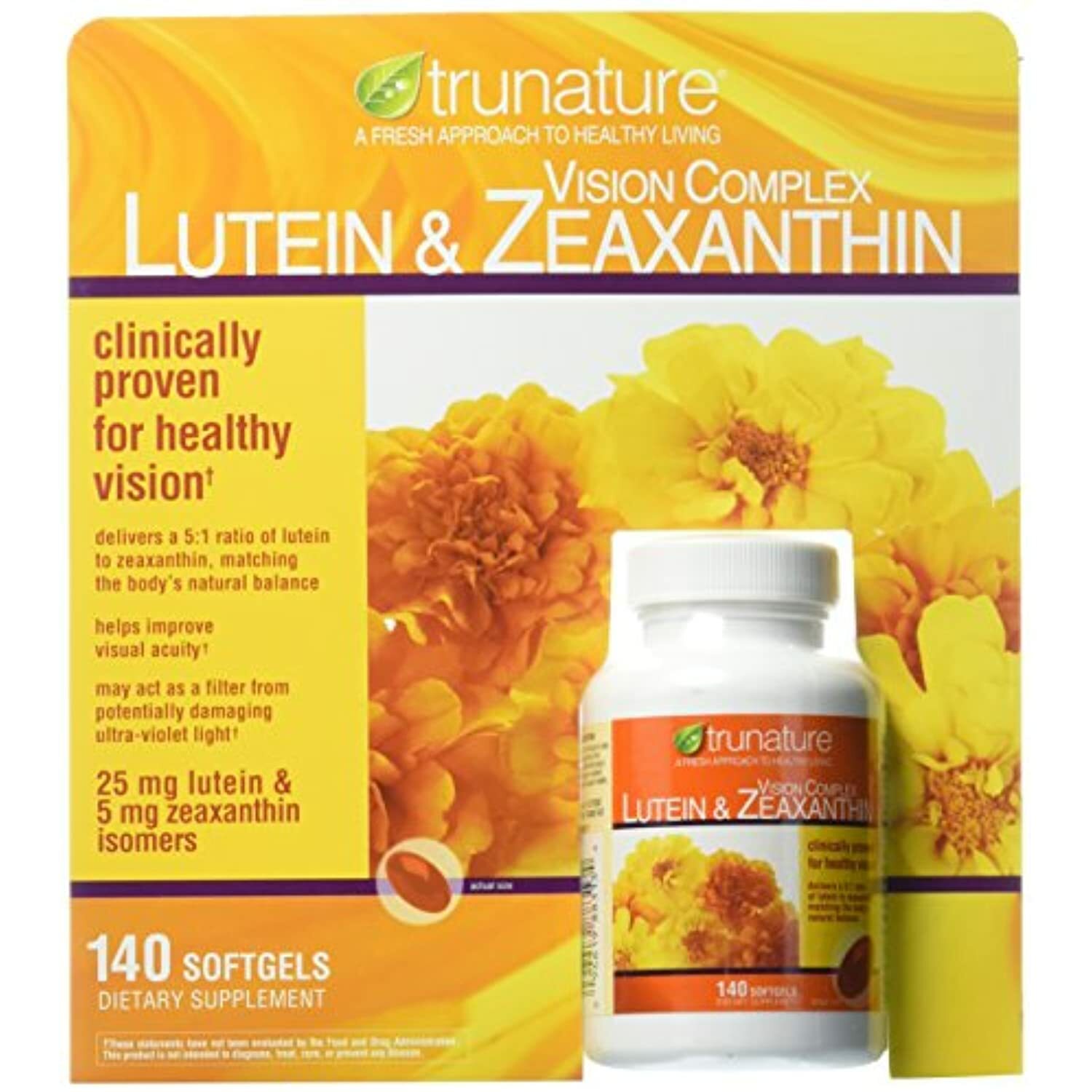 Trunature Vision Softgels Complex Lutein and Zeaxanthin Supplement