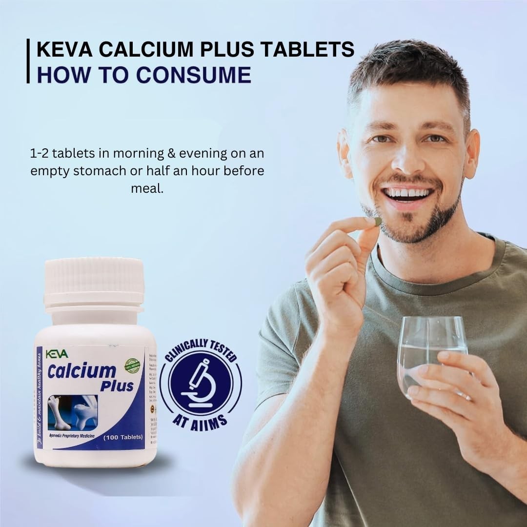 KE.VA Calcium Plus 100 Tablets Bone & Joint Support