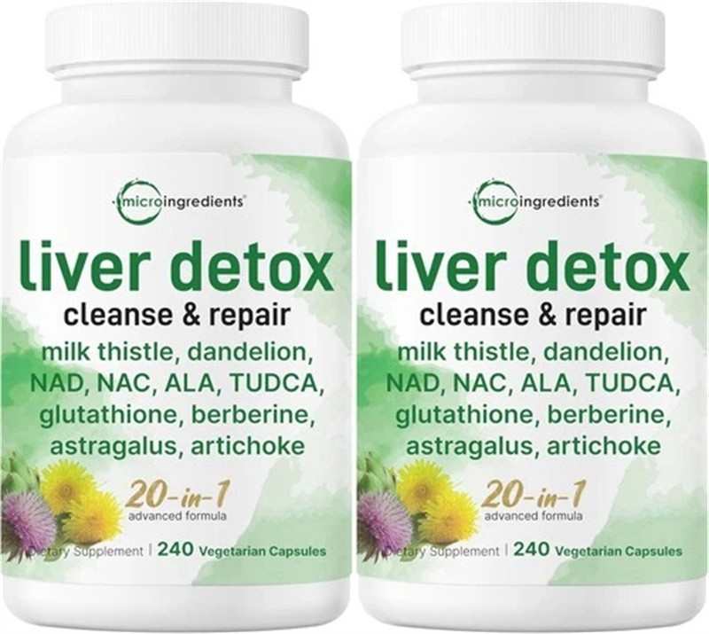 Liver Detox, 240 Veggie Capsules|20-in-1 Advanced Complex Liver Cleanse & Repair