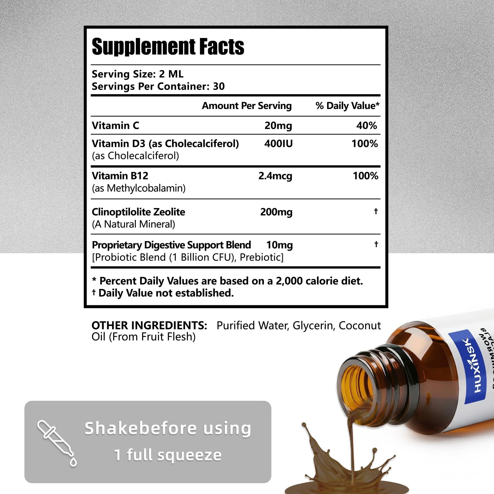 High-Absorption Liquid Zeolite Drops | All-Natural, Vegan Detox Formula | Health