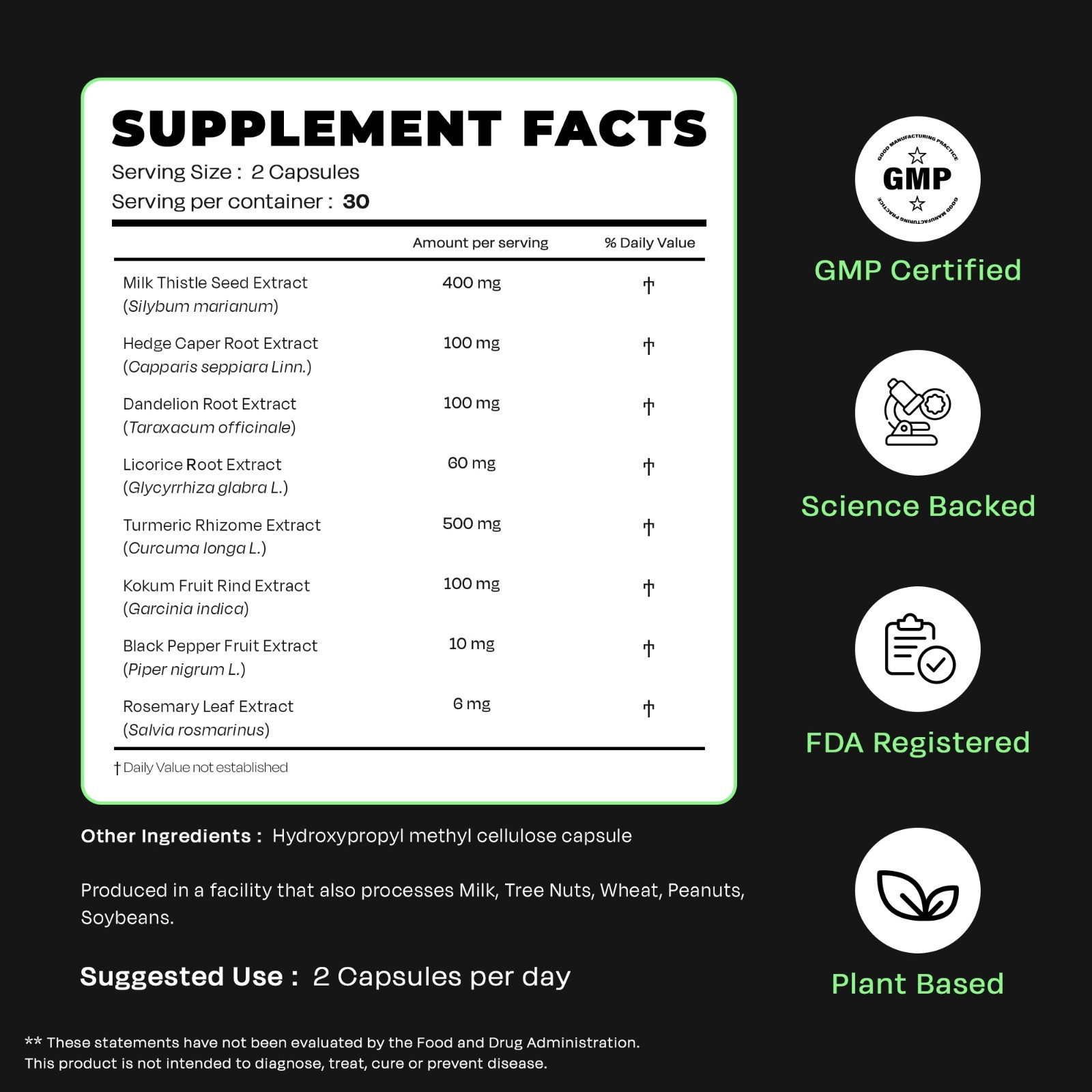 Auric Herbal Liver Support Supplement | Milk Thistle (Silymarin) | Capsules