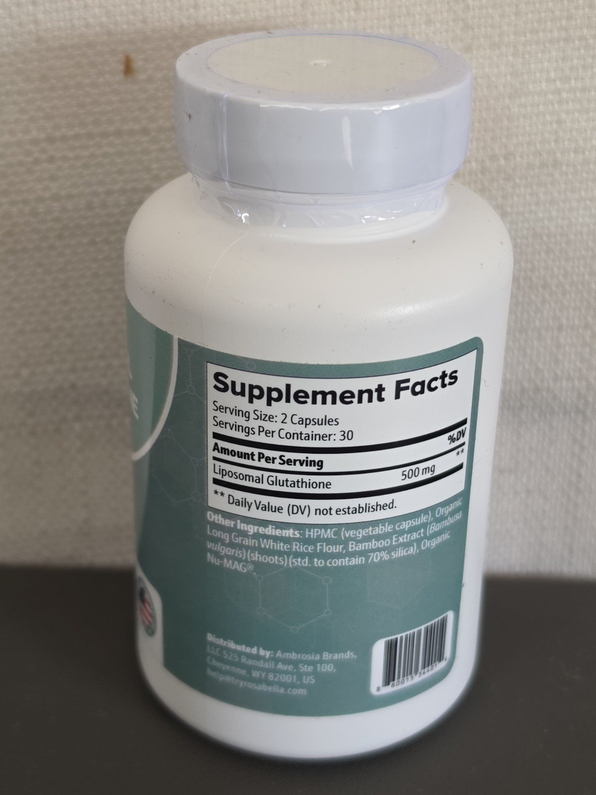 Rosabella Liposomal Glutathione 500mg High Absorption Glutathione Supplement