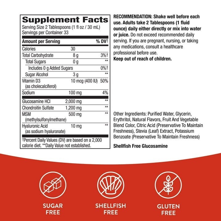 3 Pack – Nature’s Way Joint Movement Glucosamine Liquid, 33.8 fl. oz.