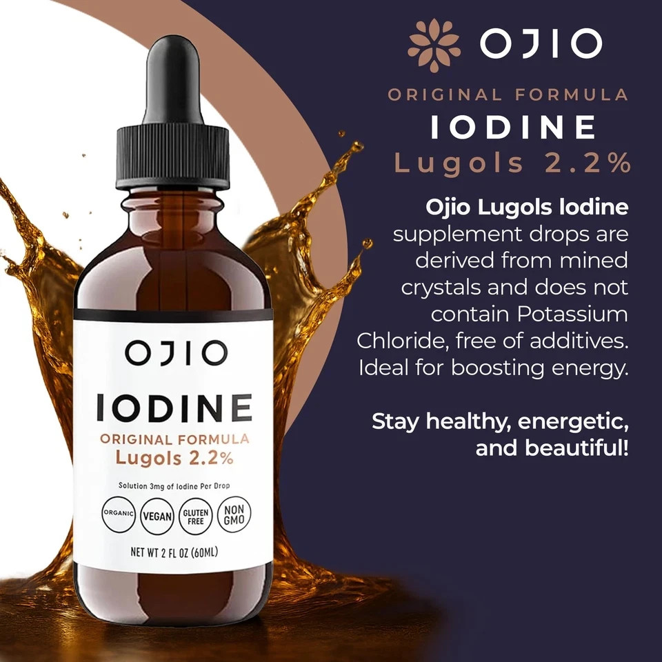 Lugols Iodine Solution 2% – 1 Year Supply – High Potency 2 Fl Oz (Pack of 1)