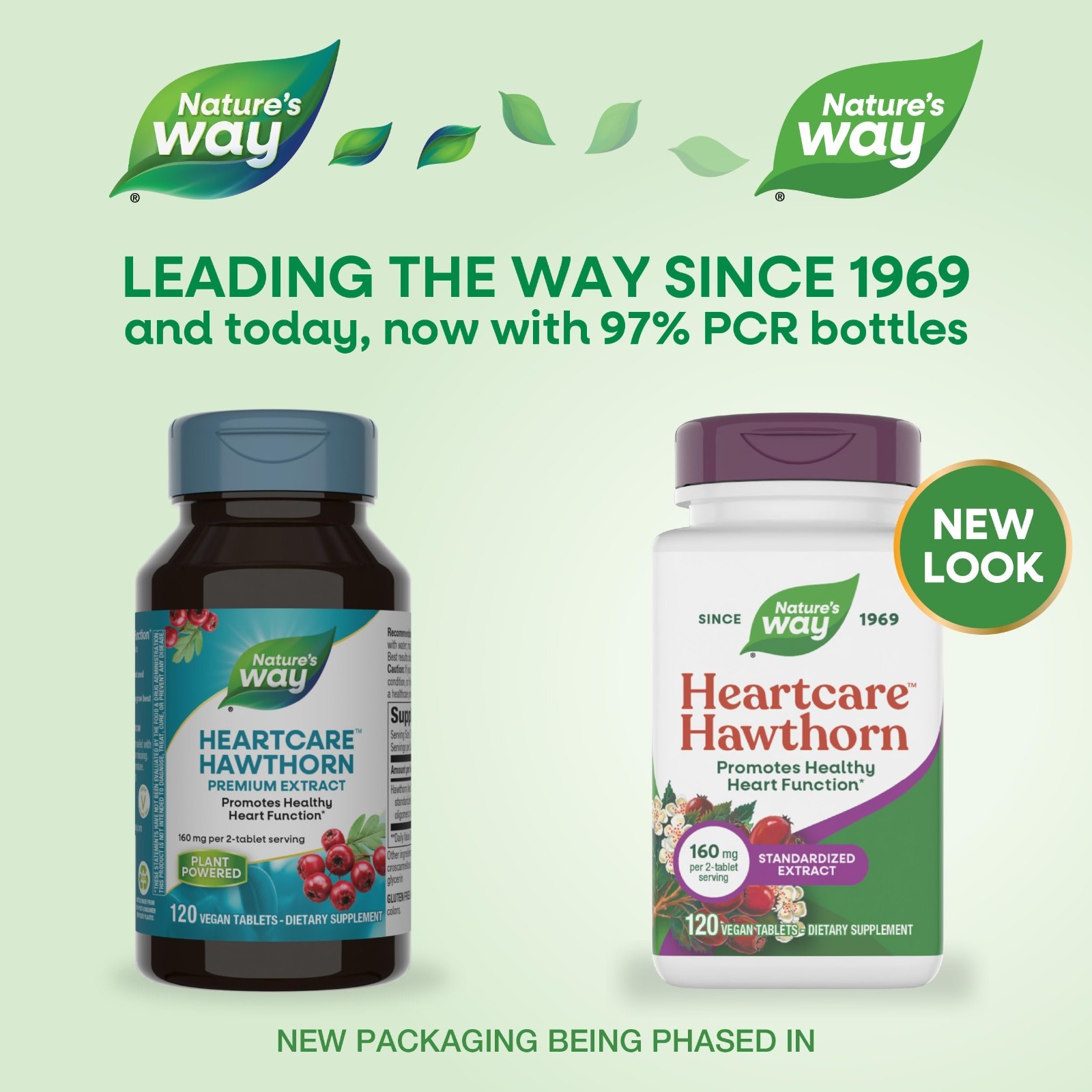 HeartCare Hawthorn Tablets 120 ct | 160 mg Standardized Extract | Vegan, Gluten-