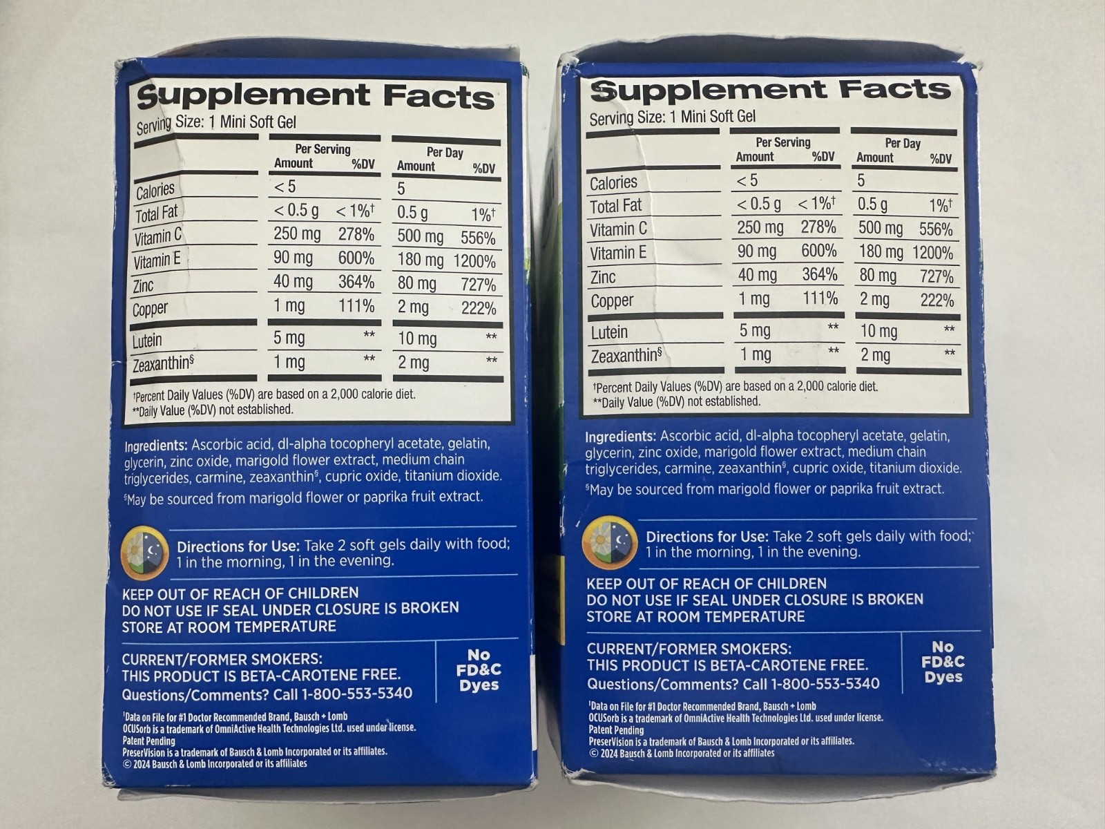 2 Pack PreserVision AREDS 2 Eye Vitamins 120 Softgels, Exp 10/2026