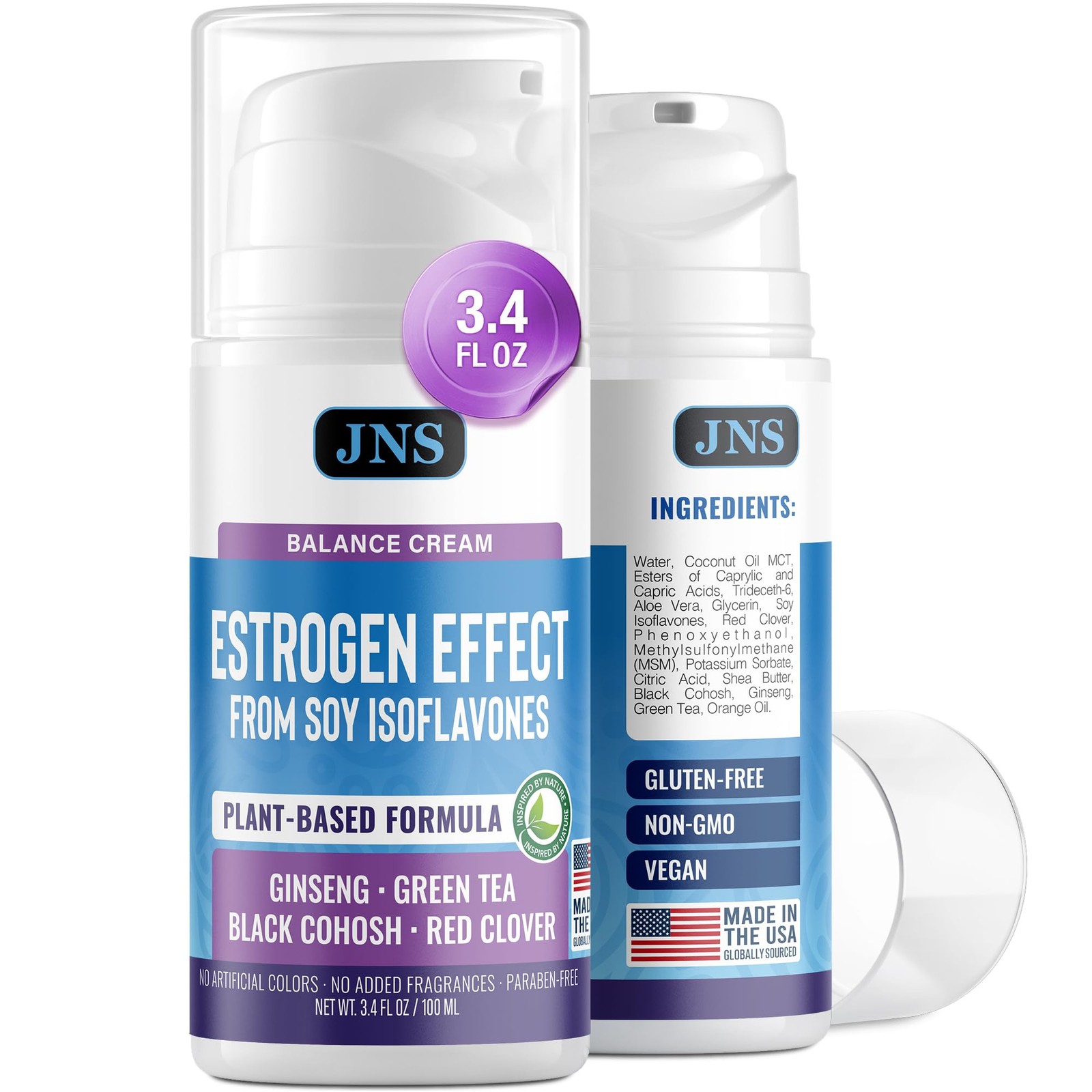 Joellyne Naturals Phytoestrogen Cream 3.4oz w/ Soy Isoflavones & Herbal Extracts