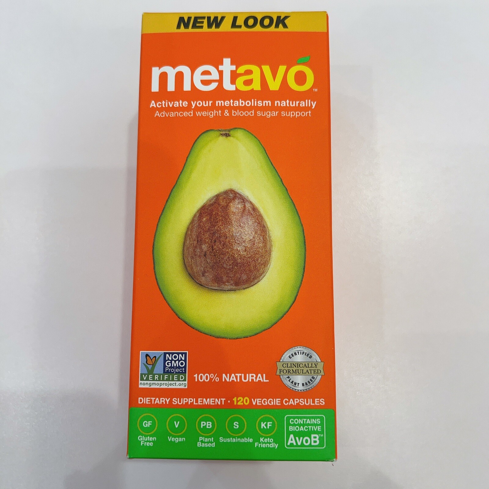 Metavo Metabolism Booster Natural Support Avocado 120ct EXP 10/2025 Sealed