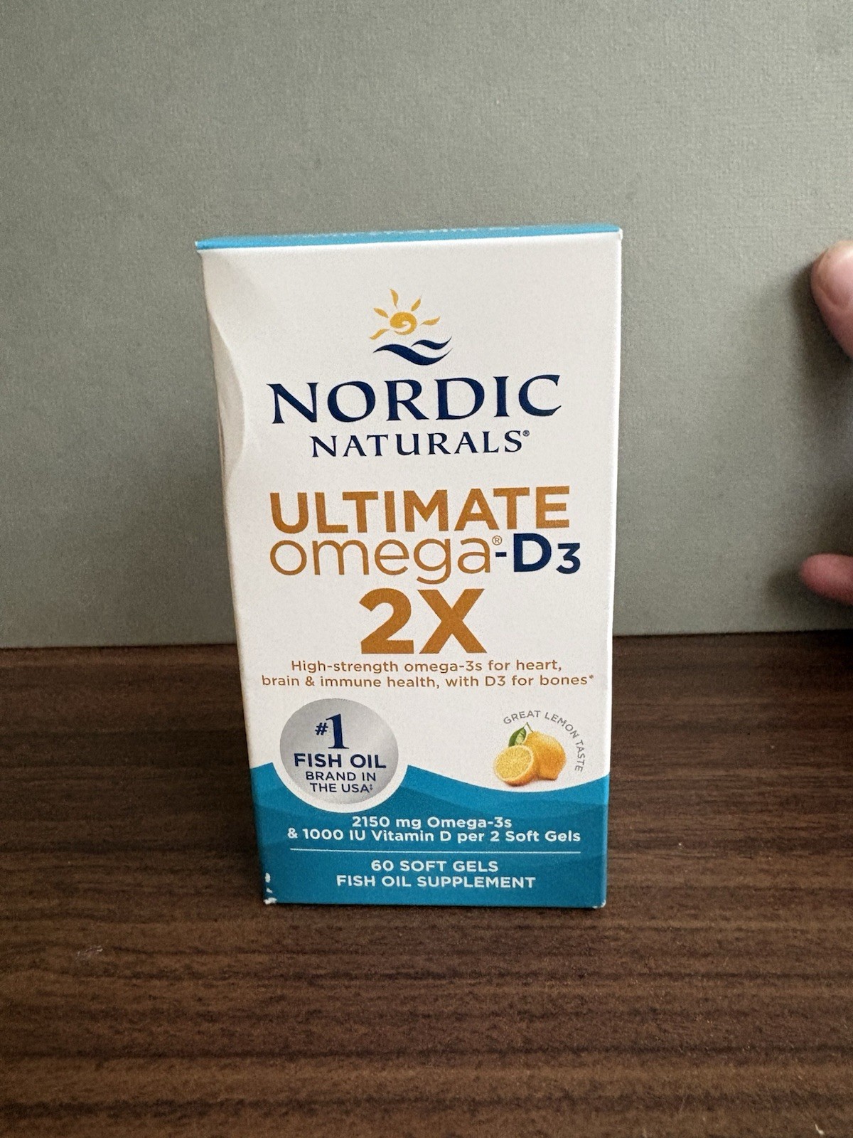 Nordic Naturals Ultimate Omega 3+ 2X with Vitamin D3 2150mg – 60 Gel Caps 08/28
