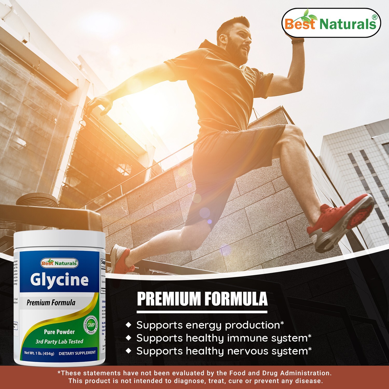 Glycine Powder 1 LB *Boosts Energy/Nervous System Support*