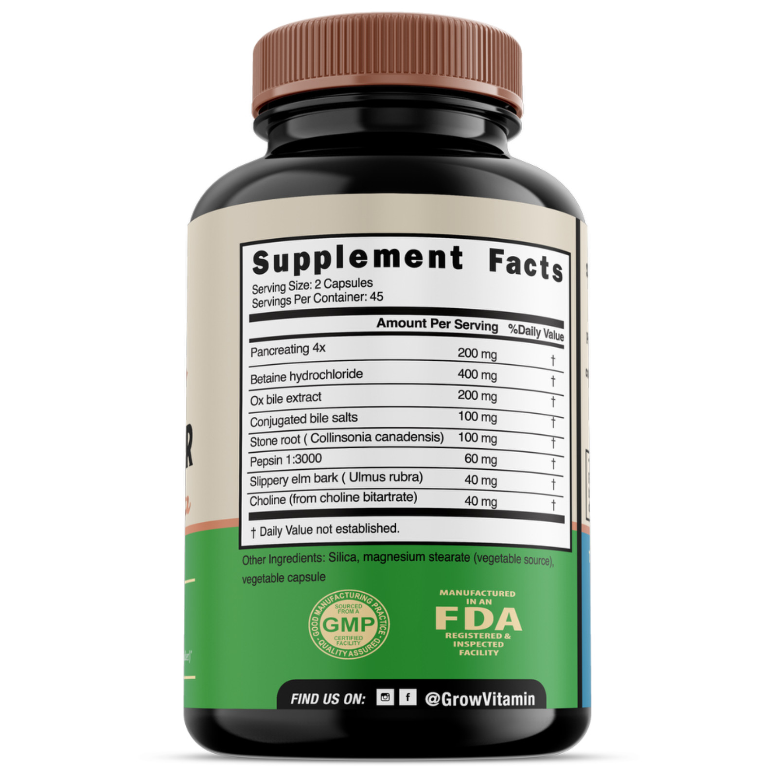 Gallbladder Formula Purified Bile Salts Digestive Enzymes Extra Strength