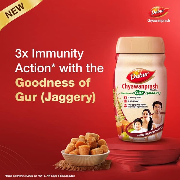 Dabur Chyawanprash Awaleha with Gur Ayurvedic Immunity| Health Supplement | 900g