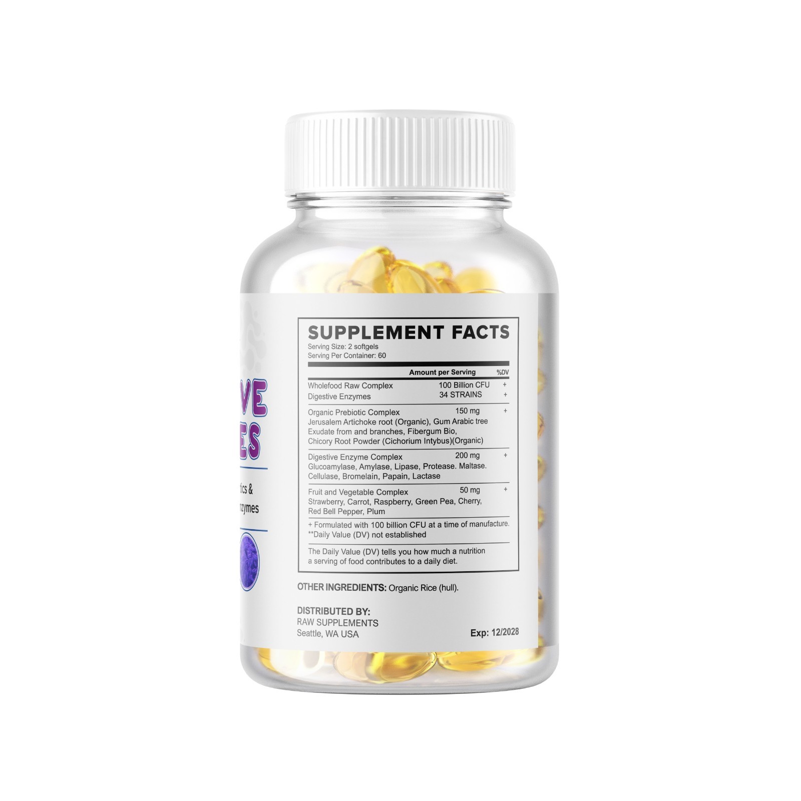 Sales Biliares Digestive Enzymes Pancreatin Enzimas Digestivas 120 caps