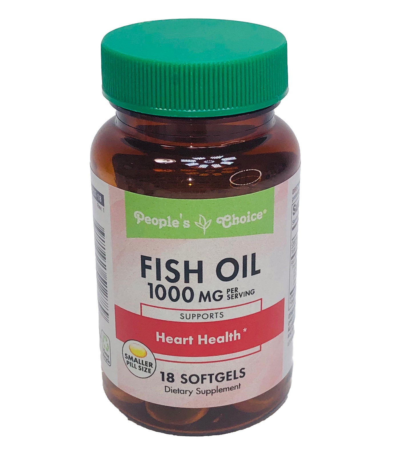 6 Bottles/ 18ct People’s Choice Fish Oil Omega 3 Softgels 1000 MG 07/2028