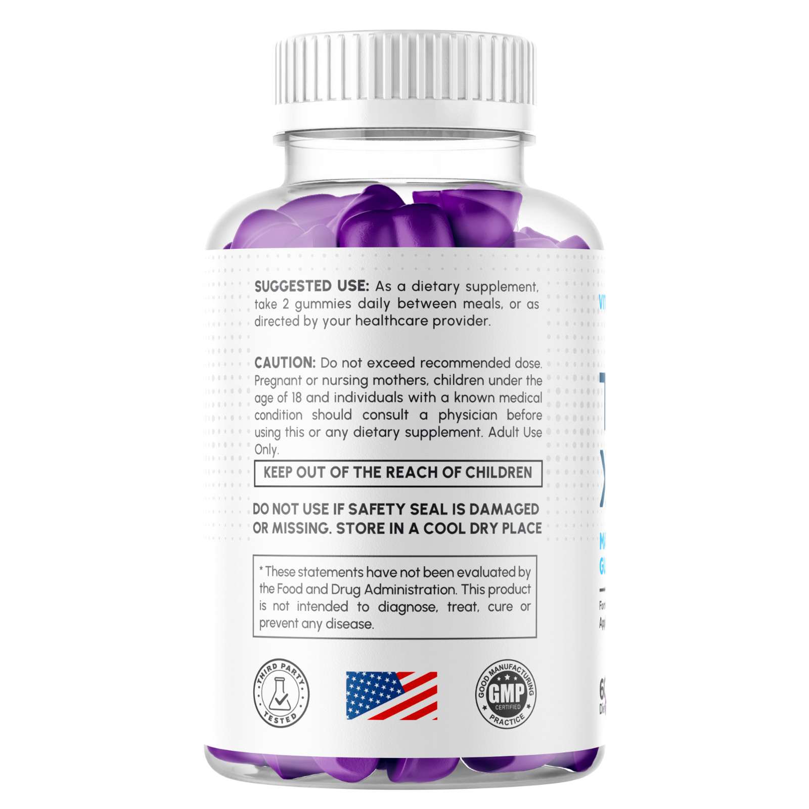 (1 Pack) Thrive XXL Male Gummys Advanced Formula ThriveXXL Vitamin 60 Gummies