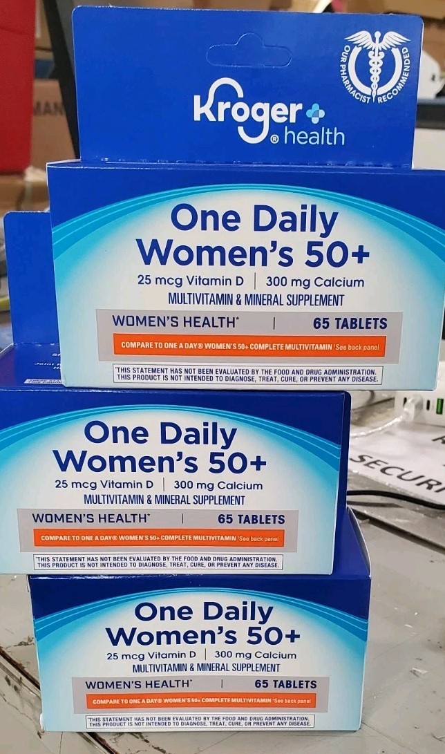 3 Boxes One Daily Women’s 50+ Multivitamin/Multimineral 195 TABLETS- SHIPS FREE