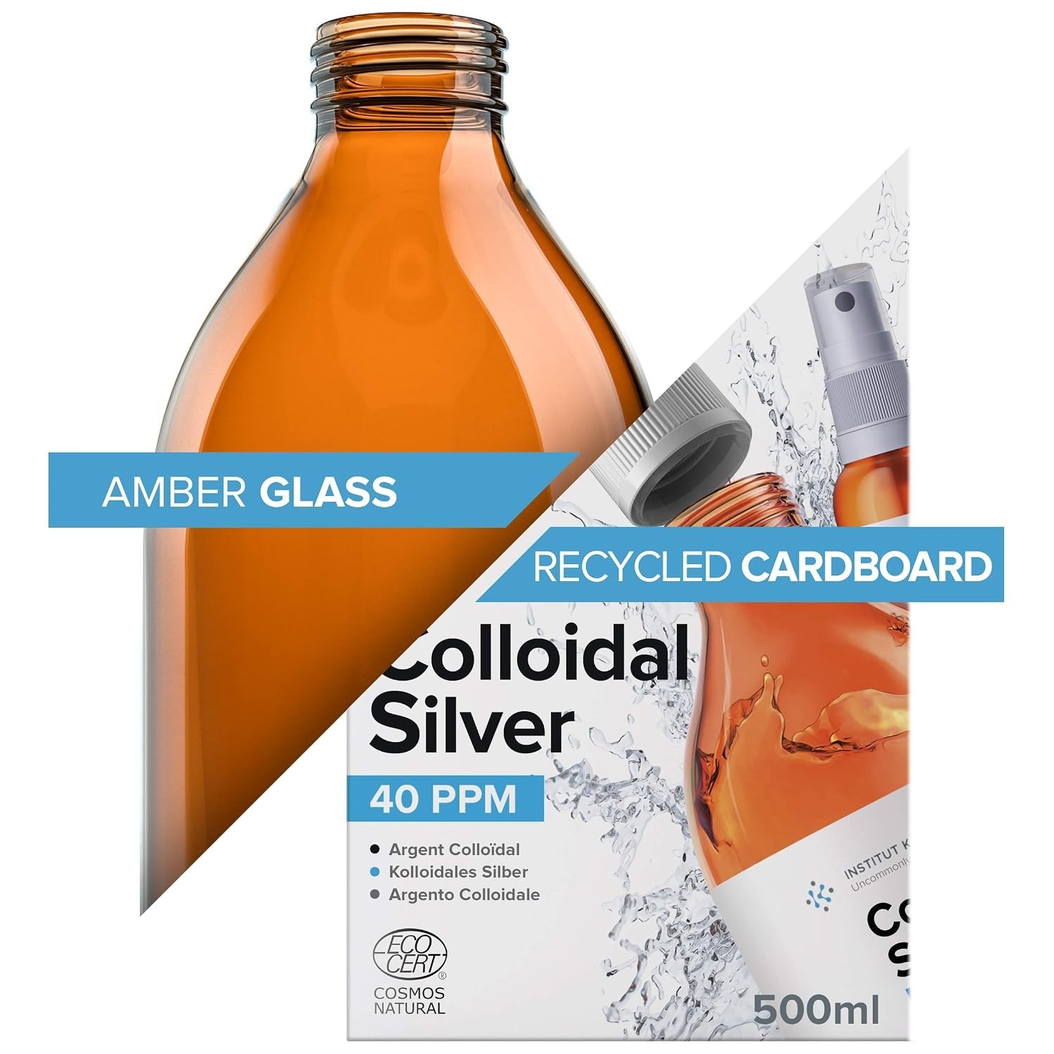 3.4 fl oz Organic Colloidal Silver Spray – Protects, Purifies & Soothes Skin