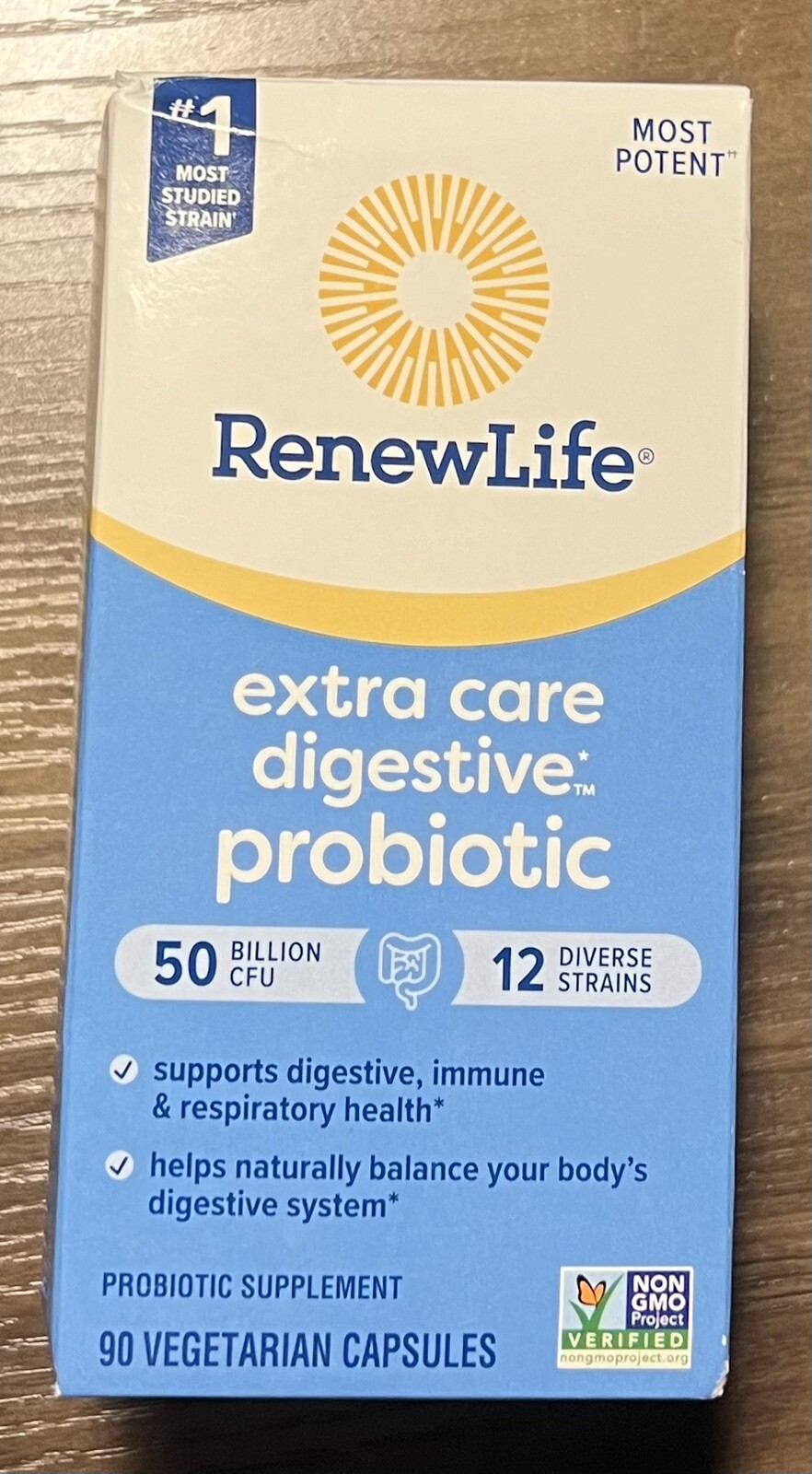 Renew Life Extra Care Digestive Probiotic 50 Billion CFU 90 Caps BNIB EXP 2027