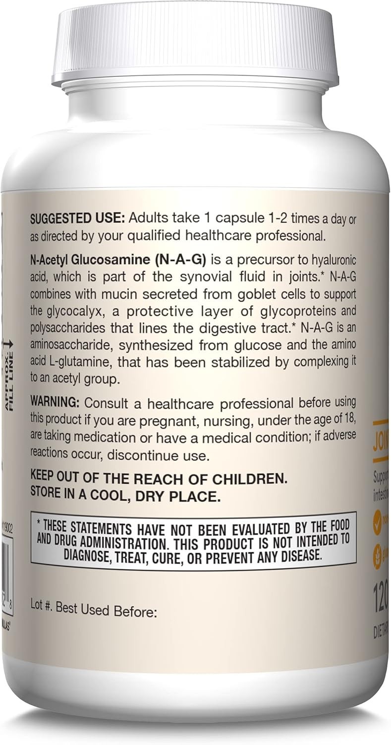 Jarrow Formulas® N-A-G 700 mg, N-Acetyl Glucosamine for Bone and Joint Support