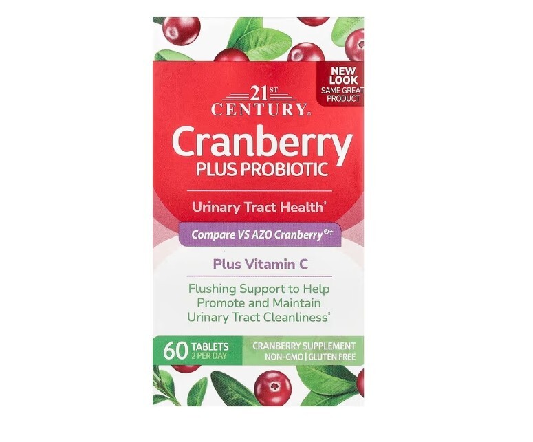 21st Century, Cranberry Plus Probiotic, 3 PACK, 60 Tablets x 3 (180 total!)