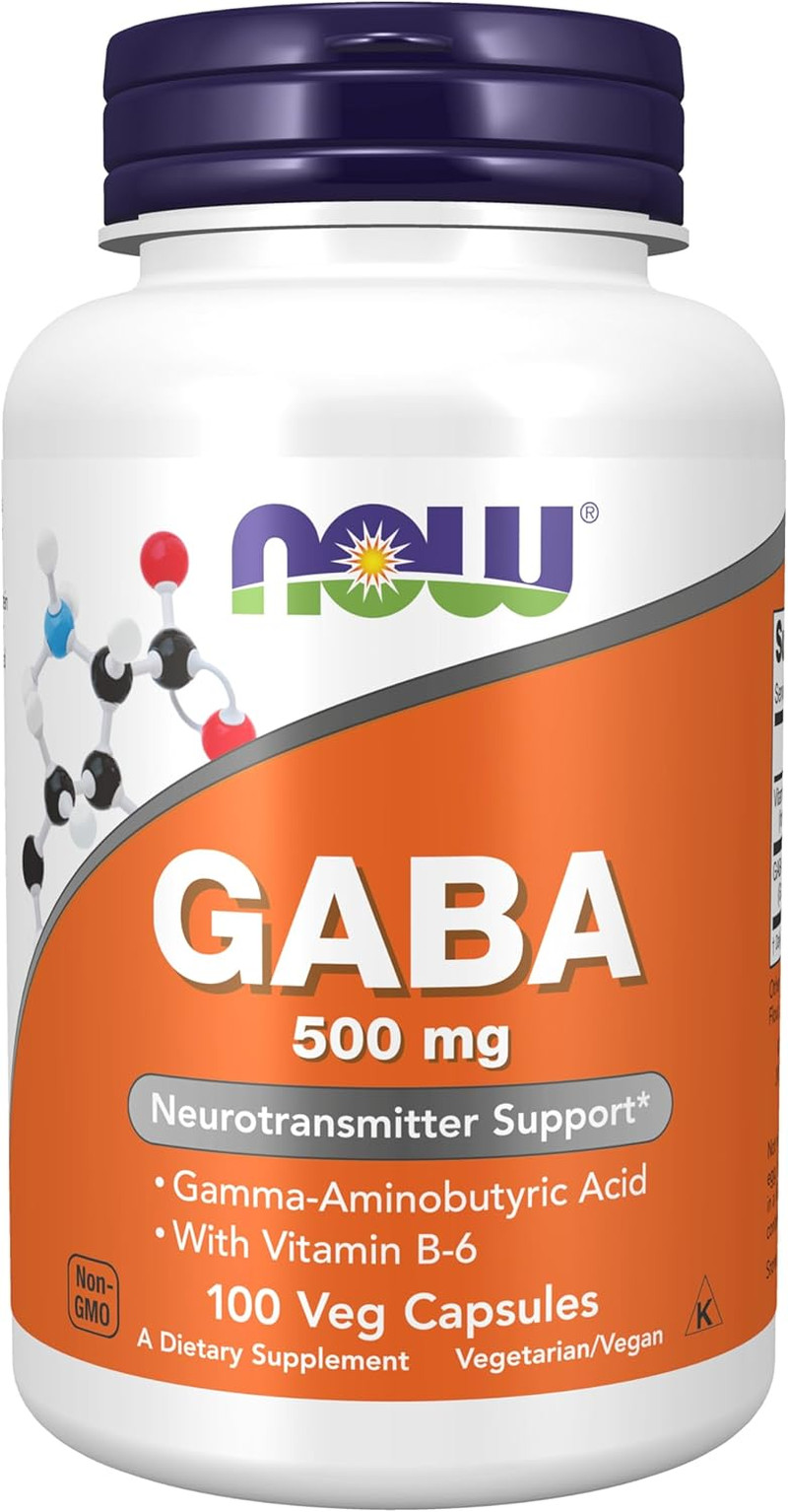 Supplements, GABA (Gamma-Aminobutyric Acid) 500 Mg + B-6, Natural Neurotransm…