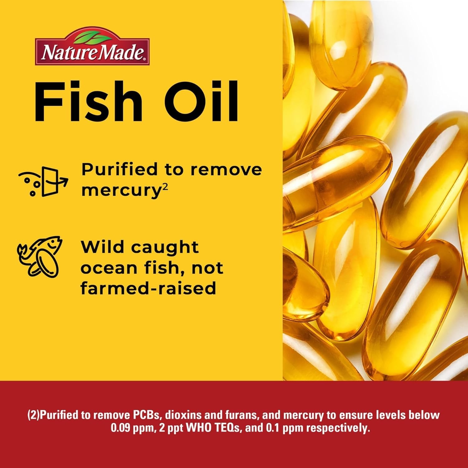 Heart Wellness Omega 3 Fish Oil Softgels – 1000mg, 150 Count Daily Support