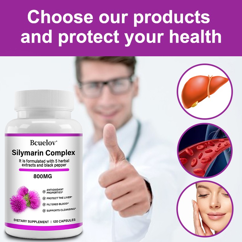 Liver Cleanse Detox Milk Thistle Extracts Silymarin,Artichoke,Dandelion,Turmeric