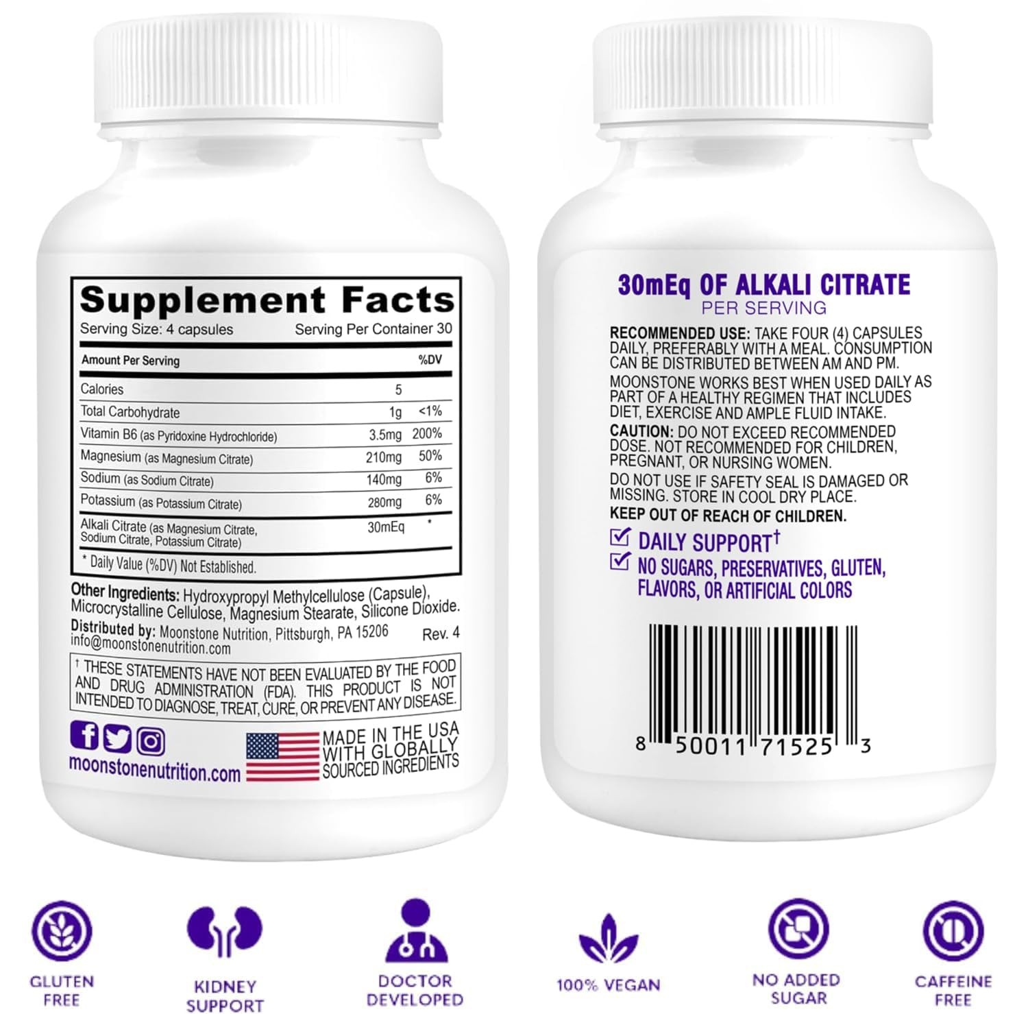 Stone Stopper Capsules Kidney Stone Prevention Calcium Oxalate Protector 120