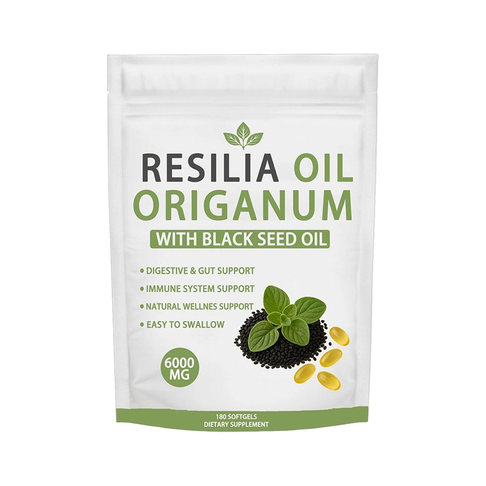 RESILIA Oil Of Oregano With Black Seed Oil 6,000MG