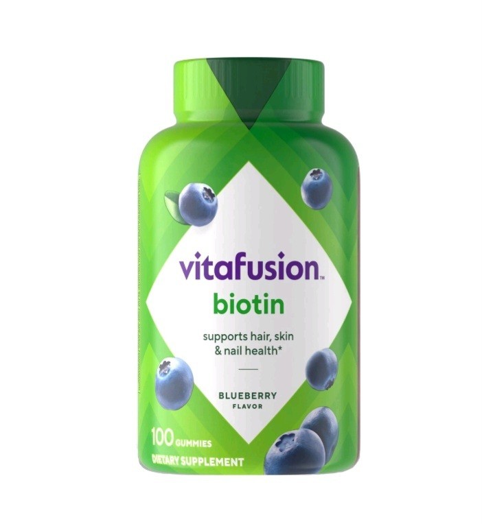 Vitafusion Biotin – Supports Hair, Skin & Nail Health – 100 Gummies – 07/2026