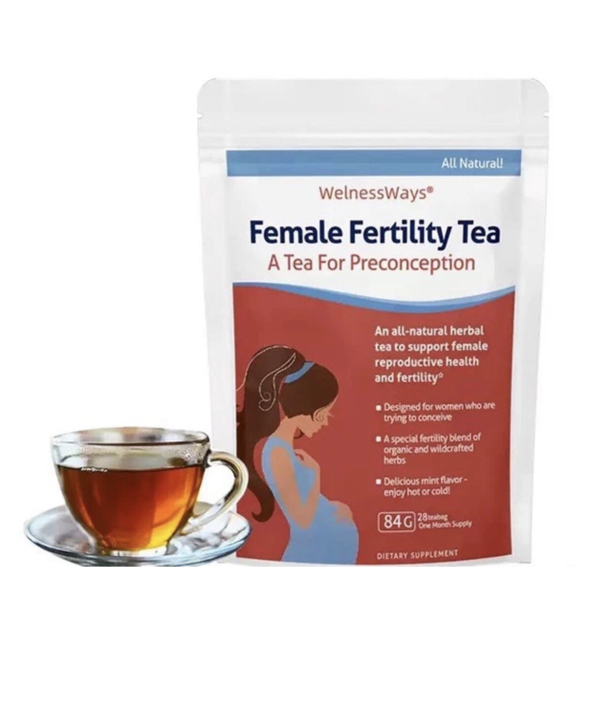 Wins Town Fertility Tablet for Women 1. Fertility Tea with 1 Prenatal Vitamins