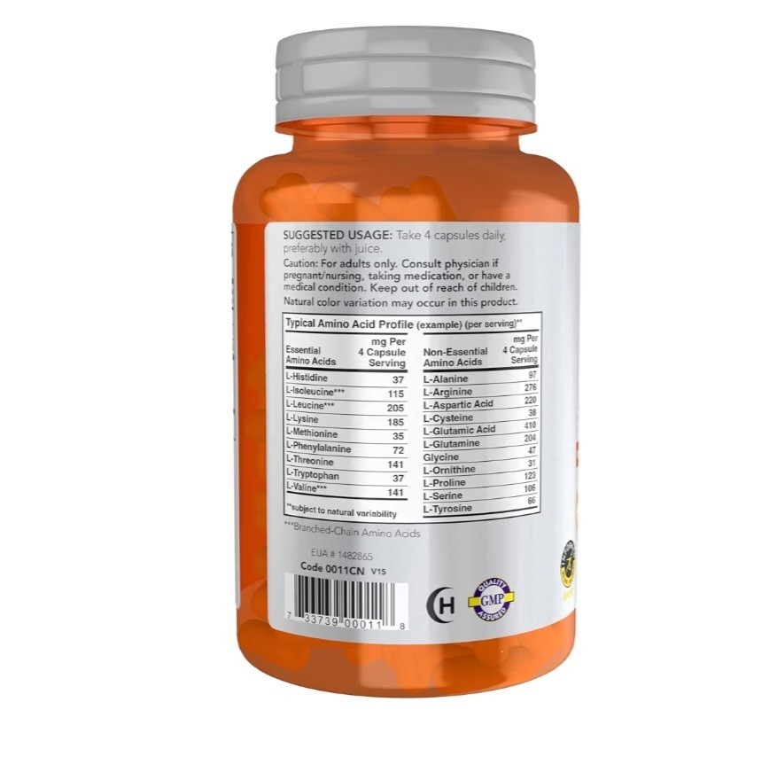 Now Foods Sports Amino Complete 120 Capsules Supplement New Sealed