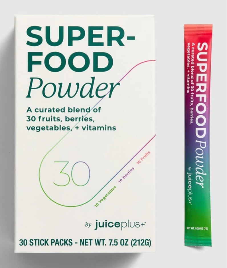 Juice Plus+ Superfood Powder 30 Stick Packs 7.5 Oz EXP. 07/2026