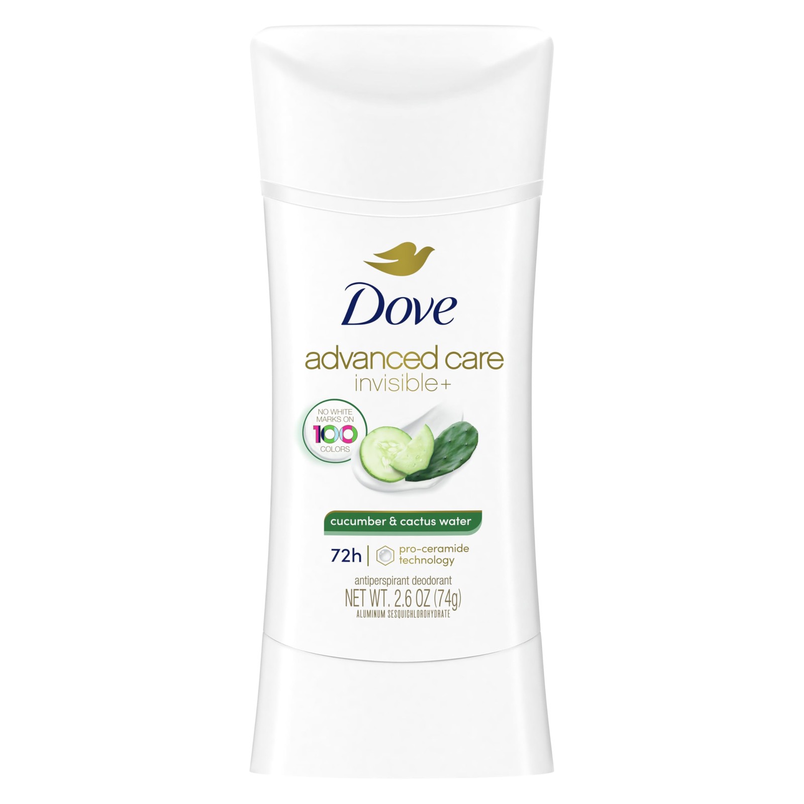 Dove Advanced Care Antiperspirant Deo Stick Cucumber & 2.6 Ounce (Pack of 1)
